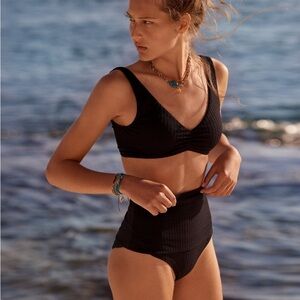 BOTEH RA ESTEL HIGH WAIST BIKINI BOTTOM BLACK XSMALL